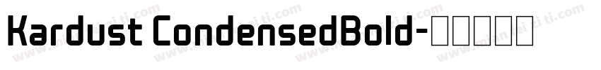 Kardust CondensedBold字体转换